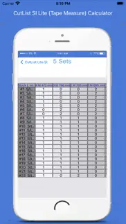 cutlist si lite calculator iphone screenshot 2