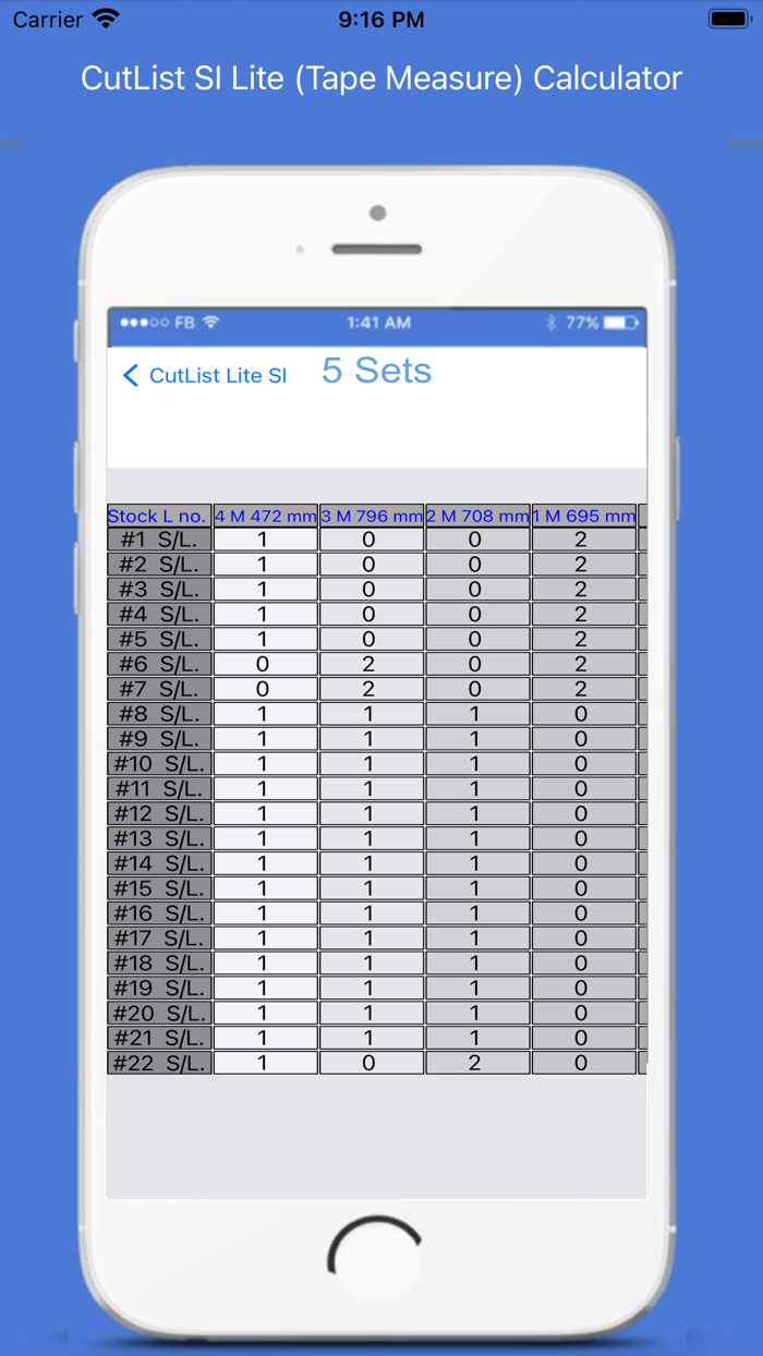 CutList SI Lite Calculator