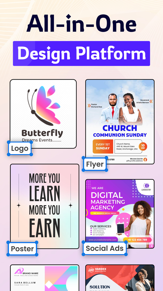 #1. Graphic Design & Flyer Maker (iOS) 由: jinal alagiya