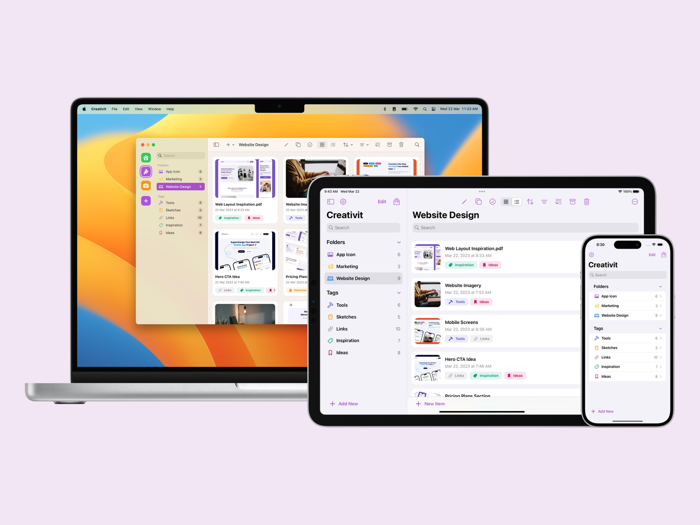 Creativit Mood Board and Vision