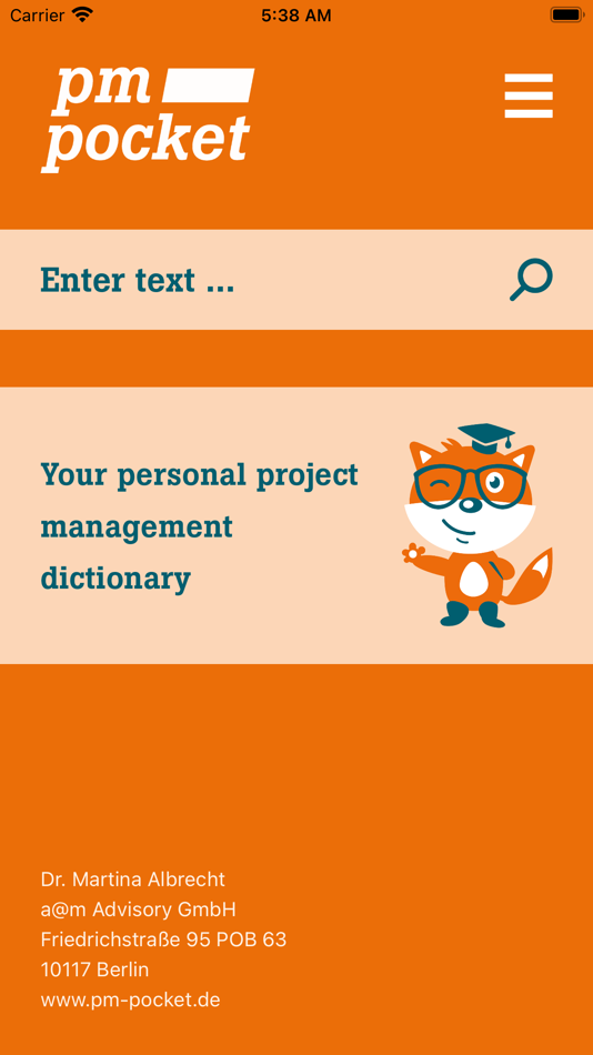 #1. PM Dictionary DE/EN (iOS) Podle: a@m Advisory GmbH