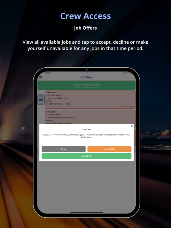 Screenshot #6 pour CrewCard App