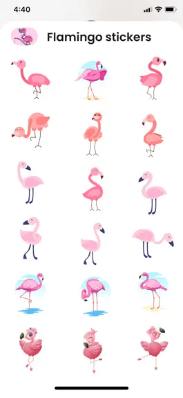 Game screenshot Pink Flamingo Stickers!! apk