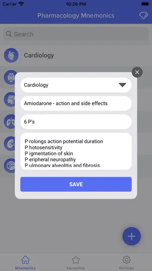 Screenshot von Pharmacology Mnemonics - Tips auf dem iPhone 3