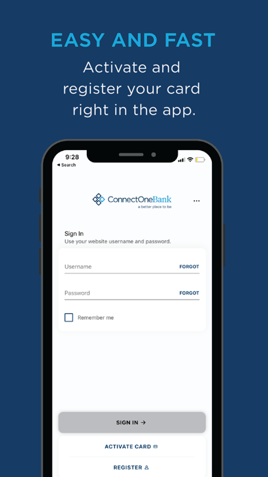 ConnectOne Bank Gift Card Screenshot