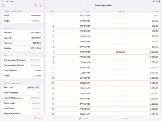 Loan & Lease Calculator iPad screenshot 4 - Utilities app