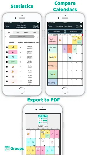Captura de pantalla de GROUPS Calendar en iPhone 5