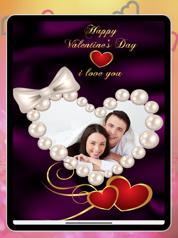 Valentine’s Love Photo Frames iPad screenshot