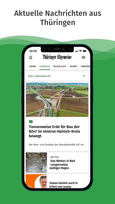 Thüringer Allgemeine News Screenshot