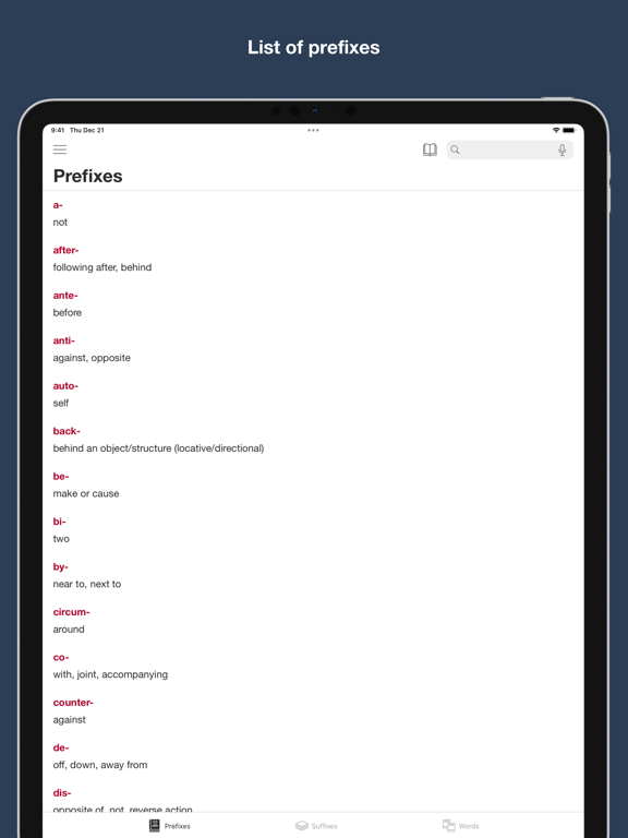 Screenshot #4 pour English Prefixes and Suffixes