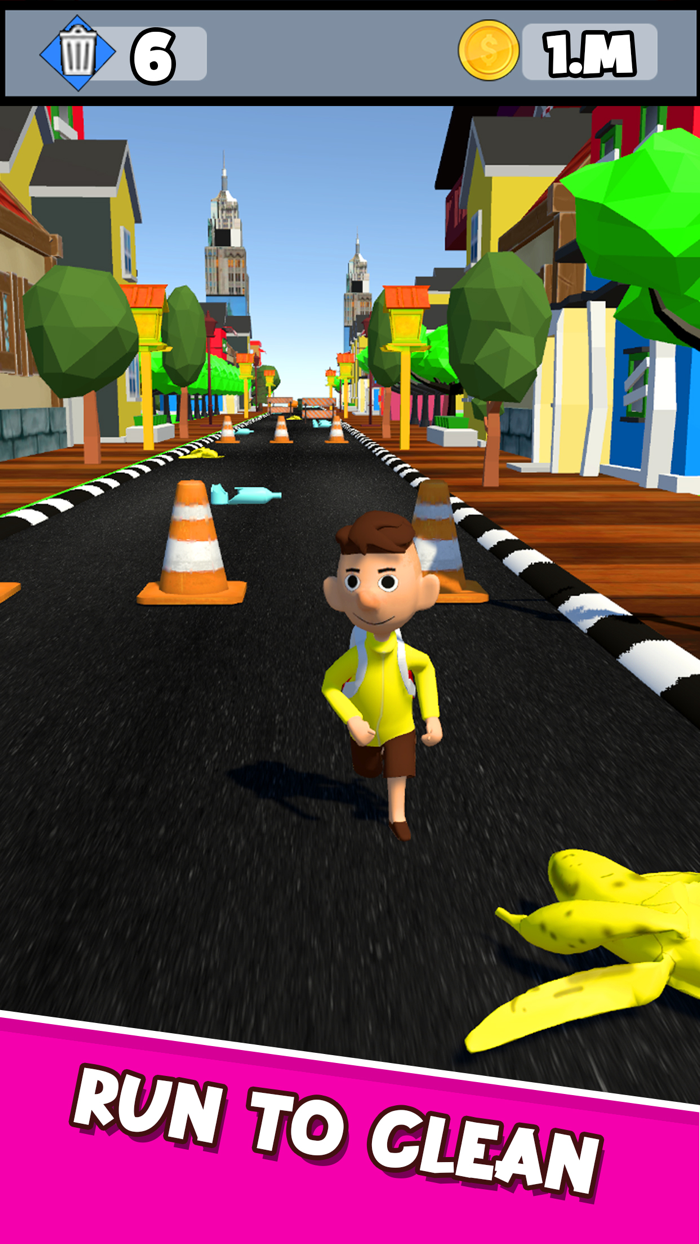 City Cleaner Garbage Trash Run