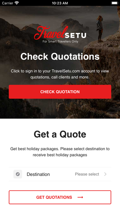 TravelSetu Tour Packages Screenshot