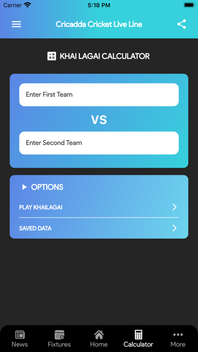 Cricadda Live Line Screenshot