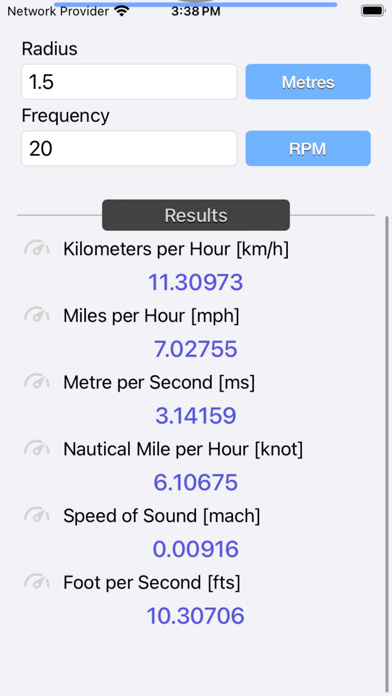 Circular Motion Calculator Screenshot
