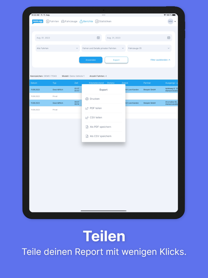 AutoLogg Fahrtenbuch 2.0