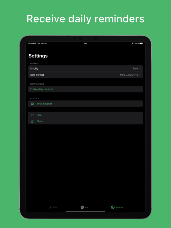 Gratitude Log iPad screenshot 3 - Utilities app