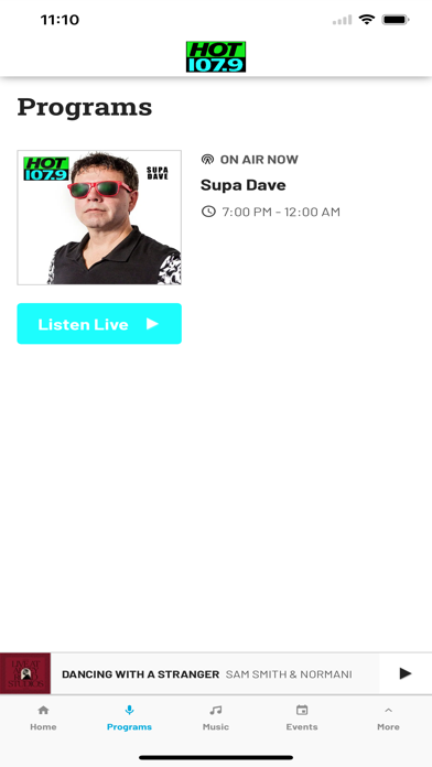 Hot 107.9 Radio Screenshot