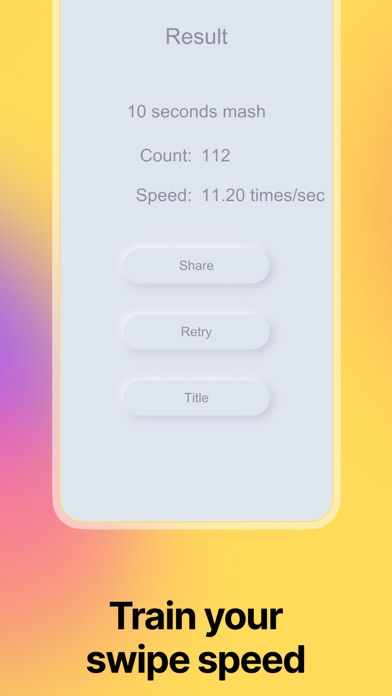 Swipe Speed Test Screenshot