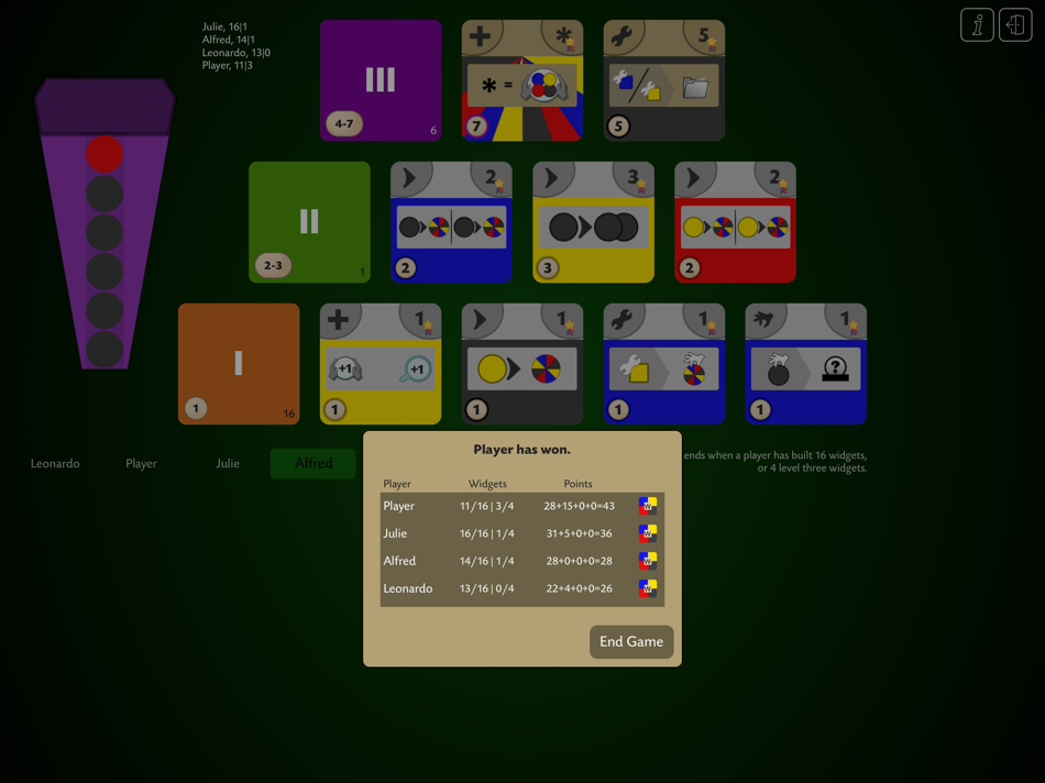 #4. Widgets: The Board Game (iOS) Podle: Kevin Hammond