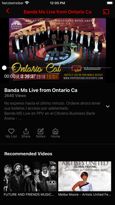 PPV LIVE EVENTS Screenshot