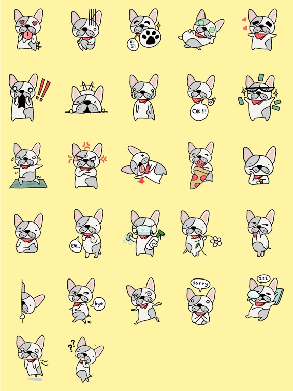 Kodo the Frenchie iPad screenshot 3 - Stickers app
