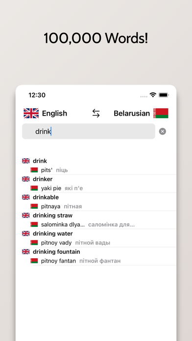 Belarusian-English Dictionary Screenshot
