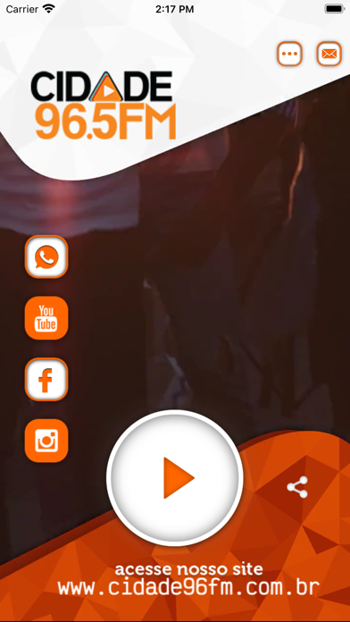 Rádio Cidade 96.5 FM Screenshot