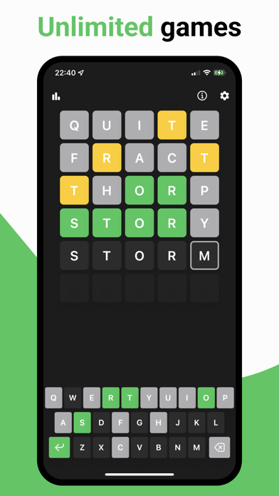Worg - Word guessing game Screenshot 1 - AppWisp.com Worg - Word guessing game Screenshot 1 - AppWisp.com