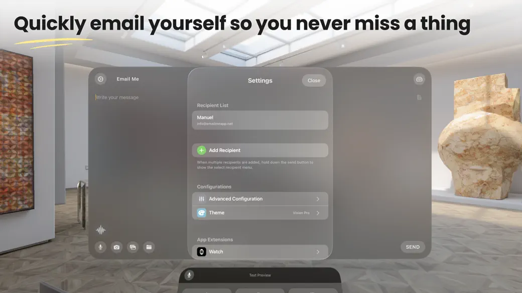 Voice Memos - Email Me - 快速笔记 screenshot 2