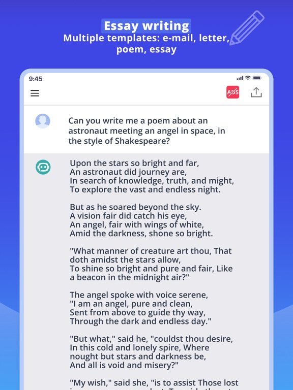 Screenshot #6 pour Chatbot Writer - AI Assistant