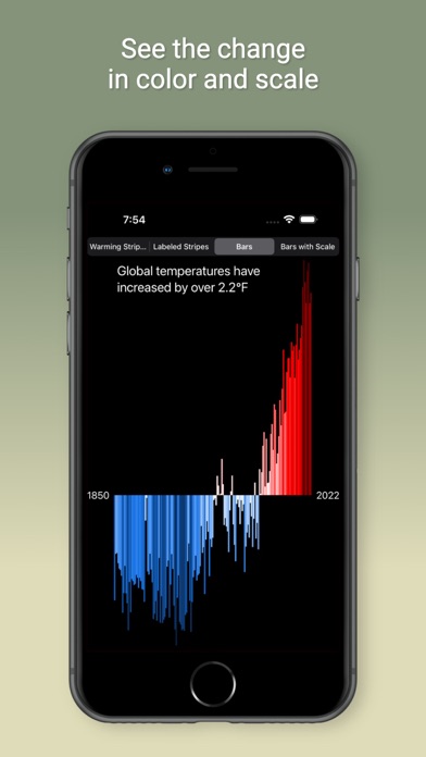 Climate Warming Stripes Screenshot