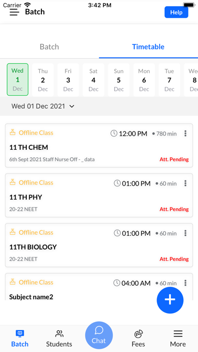 Proctur-Class Management App Screenshot