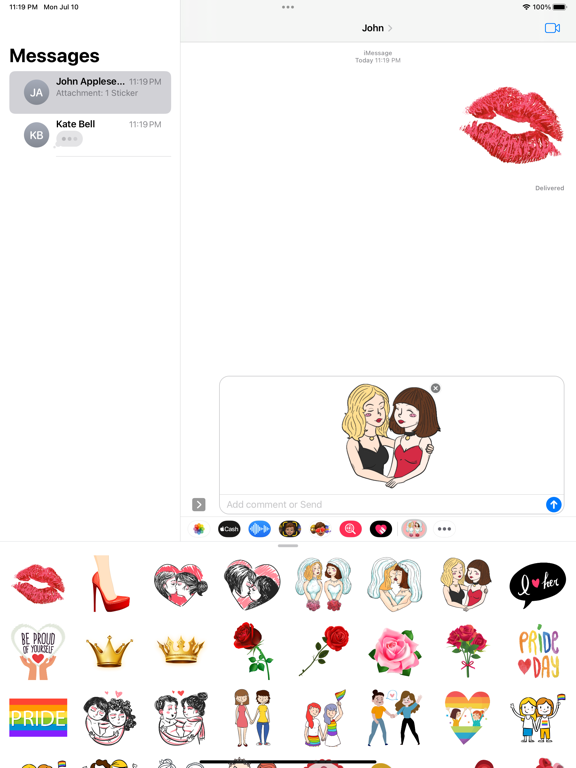 Screenshot #4 pour She Love Her - Couple Stickers