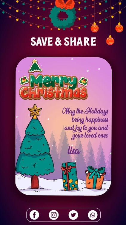 Christmas Greeting Card Frame