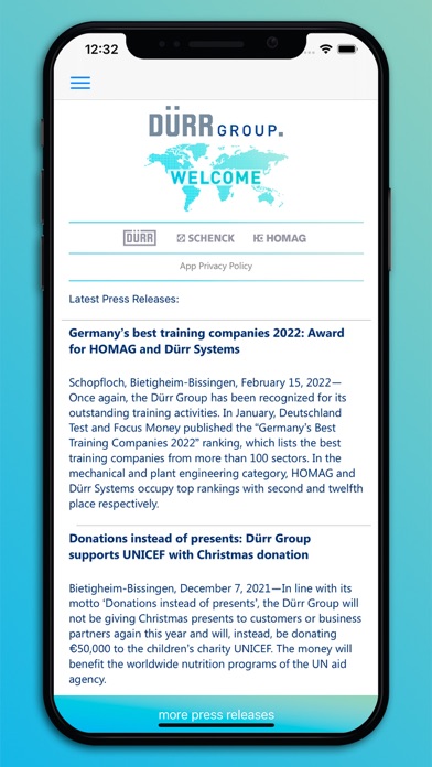 DÜRRnet Screenshot