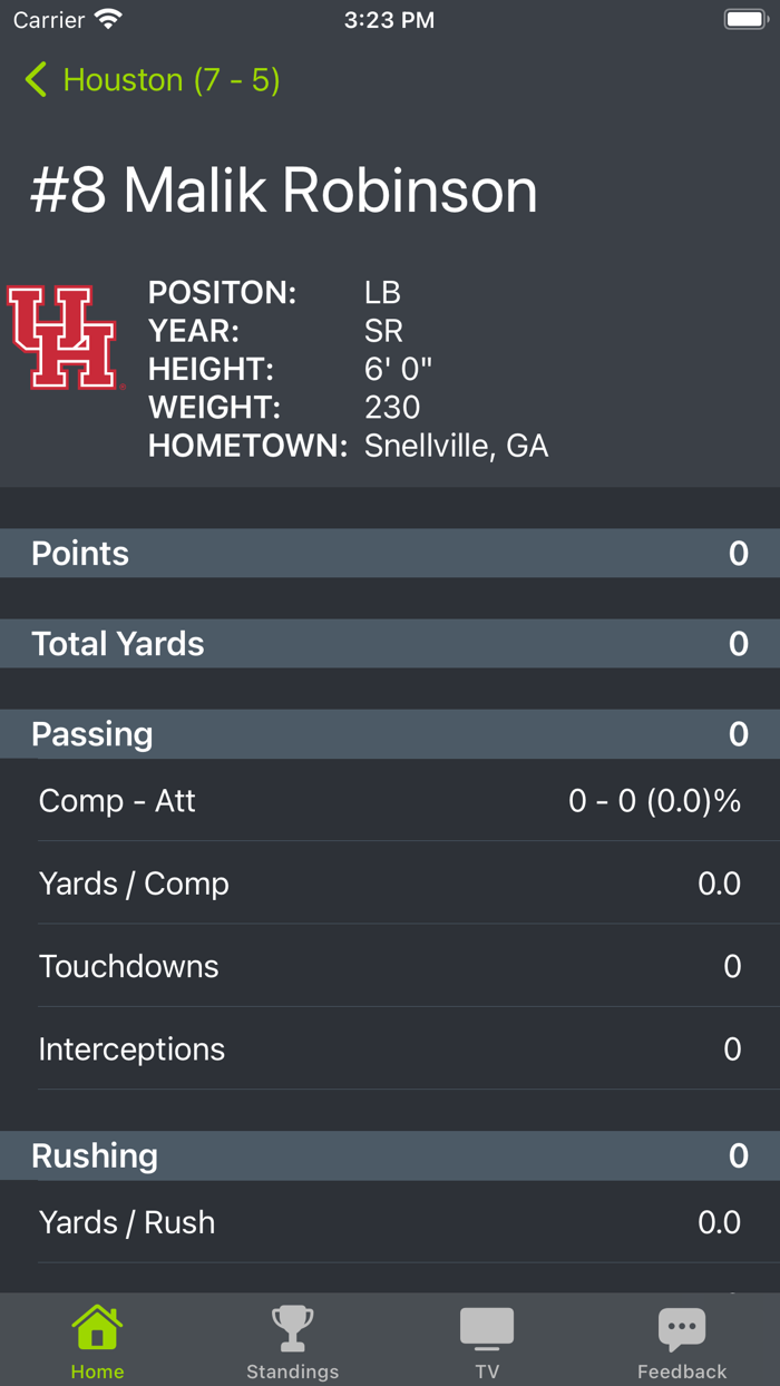 Houston Football App