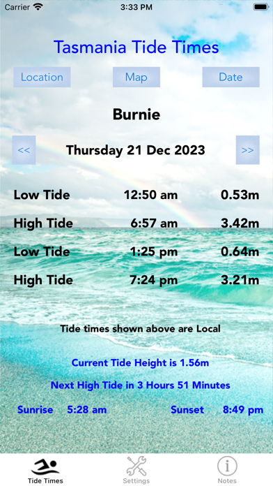 Tasmania Tide Times Screenshot