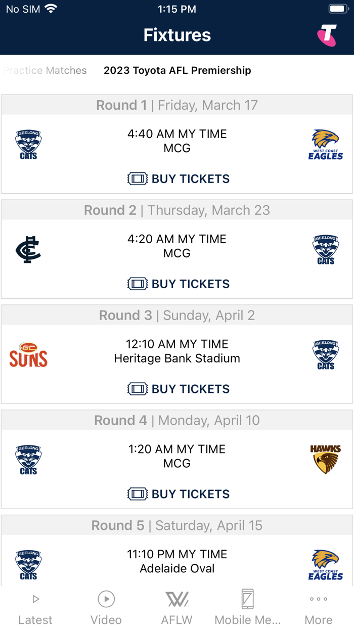Geelong Cats Official App