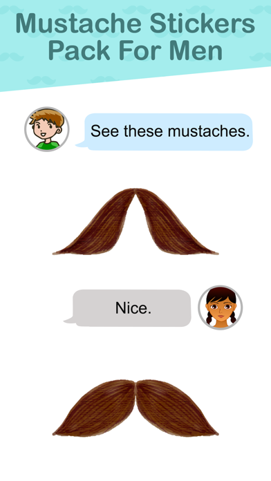 Mustache Stickers Pack For Men Screenshot