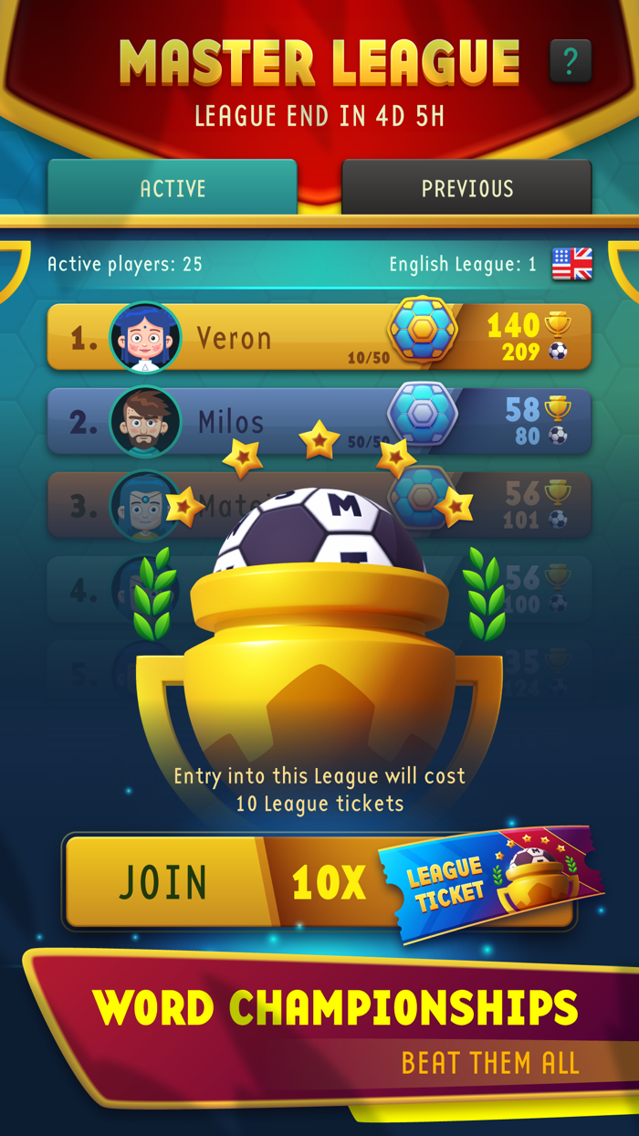 Word Soccer Master League