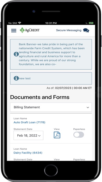 AgCreditOnline Mobile Screenshot