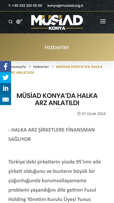 MUSİAD Konya Screenshot