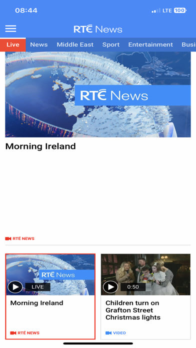 RTÉ News Screenshot