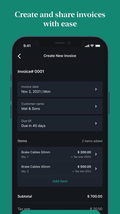 Kepler Invoicing Screenshot