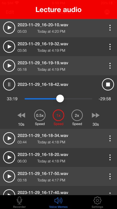 Screenshot #2 pour Voice Recorder Lite: Record HD