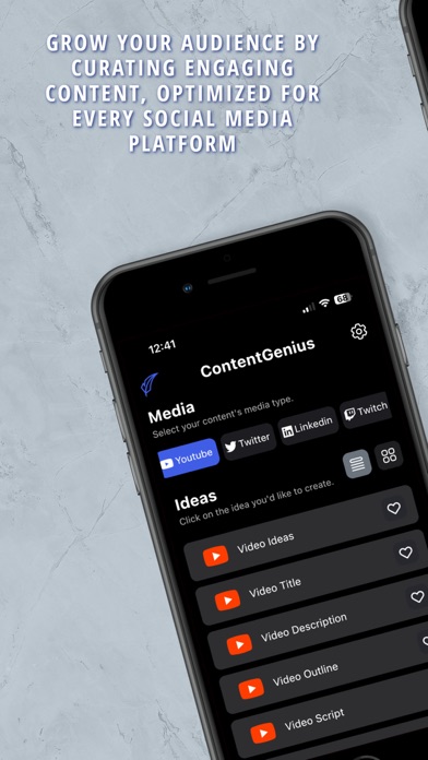 ContentGenius for Influencers Screenshot