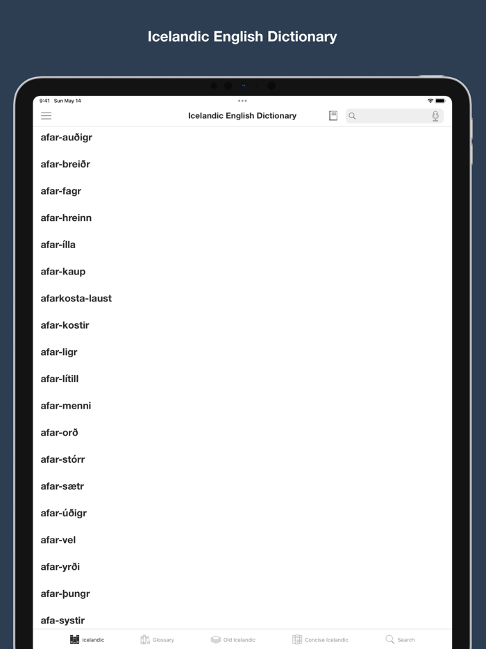 Combined Icelandic Dictionary