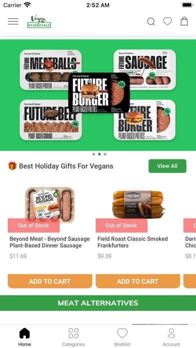 Vegan Essentials Screenshot