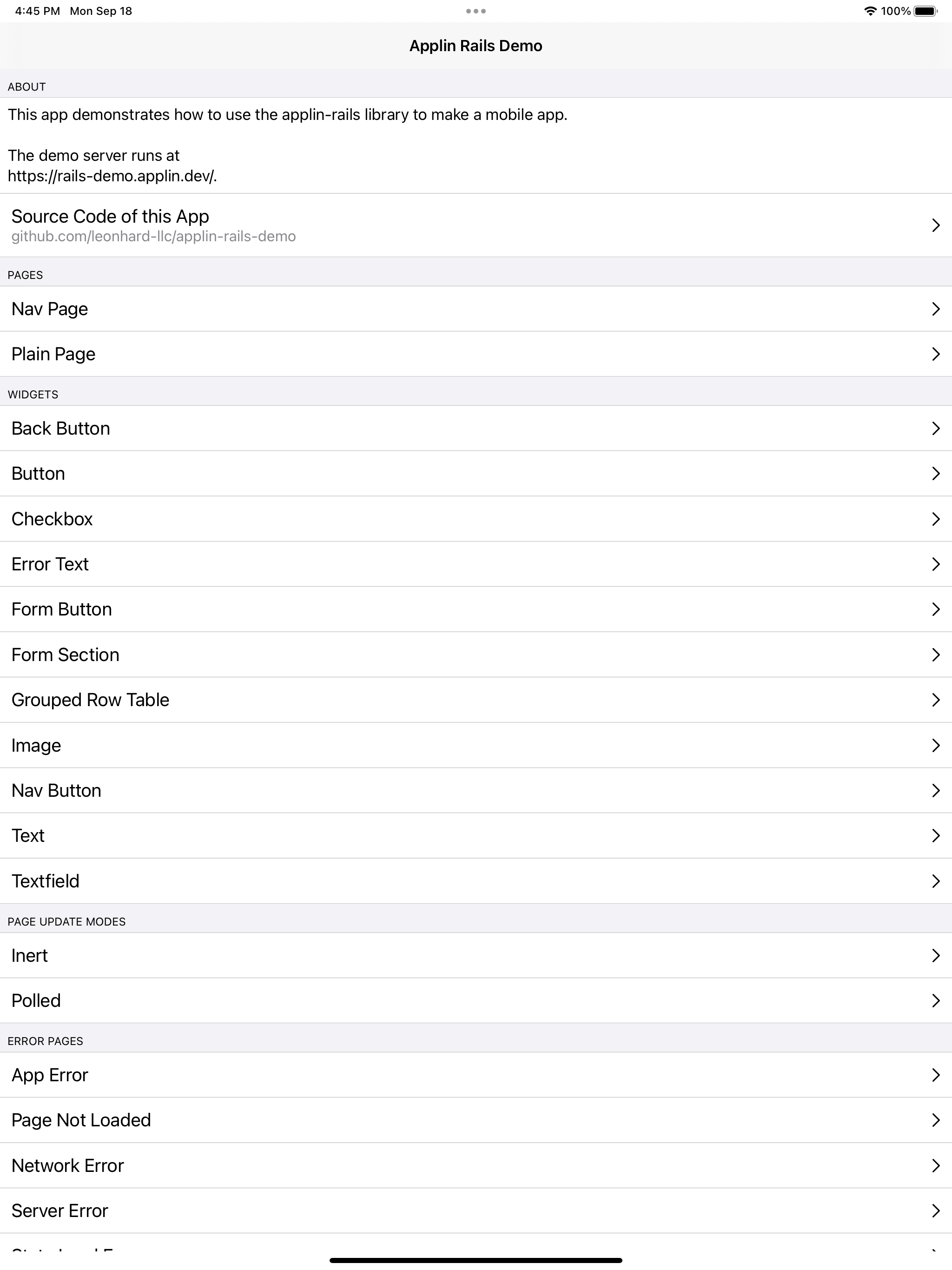 Applin Tester