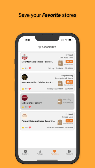 EzyFoods Screenshot